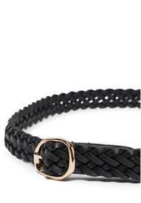 TOMMY HILFIGER - Tommy Hilfiger Pasek Th Sculpt 2.0 Woven AW0AW18696 Czarny. Kolor: czarny. Materiał: skóra #2