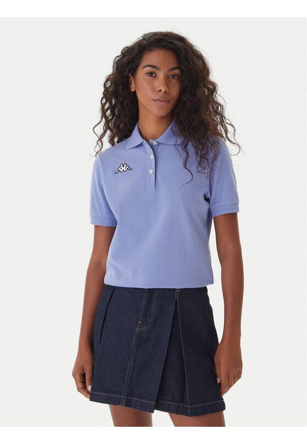 Kappa Polo Logo Sharas Wss 302B3C0 Fioletowy Regular Fit. Typ kołnierza: polo. Kolor: fioletowy. Materiał: bawełna