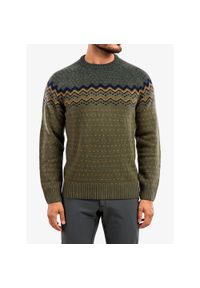 Fjällräven - Sweter męski Fjallraven Ovik Knit Sweater. Kolor: zielony