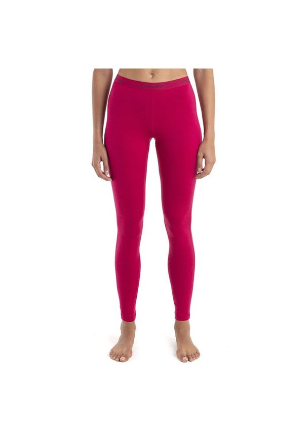 Legginsy Icebreaker Merino 200 Oasis Thermal 1043838511 - różowe. Okazja: na spacer. Kolor: różowy. Materiał: wełna, materiał. Sezon: zima. Sport: turystyka piesza