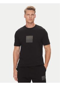Hugo - HUGO T-Shirt Dusplit 50542784 Czarny Regular Fit. Kolor: czarny. Materiał: bawełna