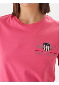 GANT - Gant T-Shirt 4200277 Różowy Regular Fit. Kolor: różowy. Materiał: bawełna #5