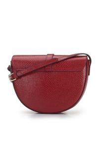 Wittchen - Damska listonoszka ze skóry lizard z okrągłą klamerką. Kolor: czerwony. Wzór: aplikacja, haft. Dodatki: z haftem. Materiał: skórzane. Styl: elegancki #5