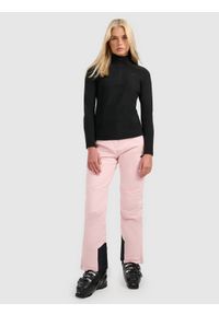 4f - 4F Bielizna termiczna polarowa (góra) damska - czarna XL. Typ kołnierza: kołnierzyk stójkowy. Kolor: czarny. Materiał: polar. Sezon: zima. Sport: turystyka piesza #2