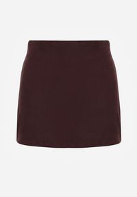 Renee - Brązowe Spódnico-Spodenki z Ozdobną Imitacją Kieszeni Sewressa. Kolor: brązowy. Materiał: koronka. Styl: klasyczny, elegancki #3