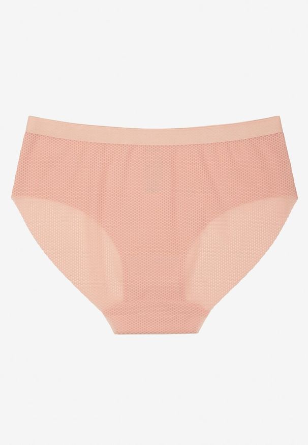 Renee - Różowe Klasyczne Majtki Typu Figi Davirosa. Kolor: różowy. Materiał: jeans