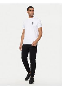 Karl Lagerfeld - KARL LAGERFELD T-Shirt 755400 Biały Regular Fit. Typ kołnierza: dekolt w karo. Kolor: biały. Materiał: bawełna