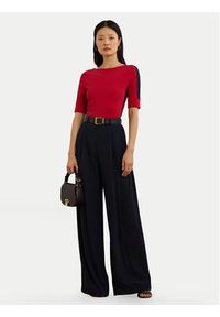 Lauren Ralph Lauren - LAUREN RALPH LAUREN Bluzka 200957589002 Czerwony Slim Fit. Kolor: czerwony. Materiał: bawełna #2