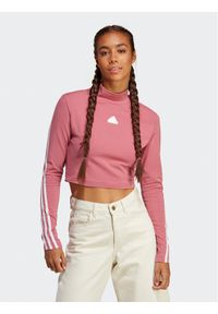 Adidas - adidas Bluzka Future Icons 3-Stripes Mock Neck Top IB8525 Różowy Slim Fit. Kolor: różowy. Materiał: bawełna #1