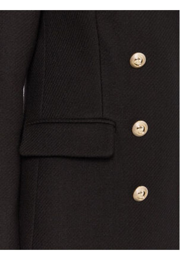 Rinascimento Płaszcz wełniany CFC0126209003 Czarny Slim Fit. Kolor: czarny. Materiał: syntetyk