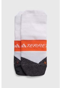 adidas TERREX skarpetki. Kolor: biały. Materiał: skóra, materiał #1