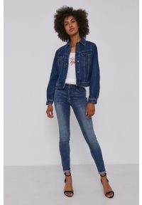 Lee Kurtka jeansowa damska kolor granatowy przejściowa. Okazja: na co dzień. Kolor: niebieski. Materiał: jeans. Styl: casual #3