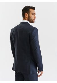 Pako Lorente - PAKO LORENTE – Granatowa marynarka garniturowa w bordową kratę Windowpane. Kolor: czerwony, niebieski, wielokolorowy. Materiał: wełna #4