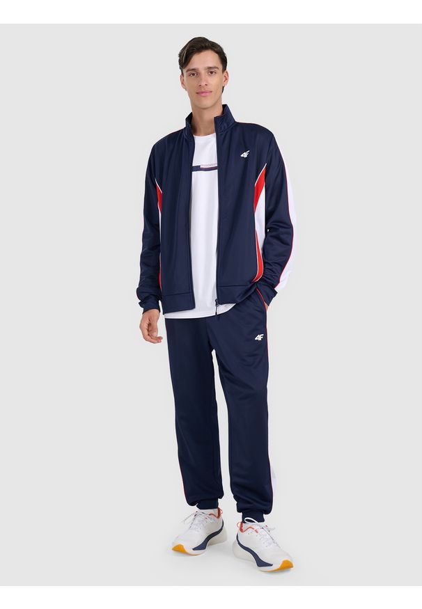 4f - 4F T-shirt oversize z nadrukiem męski - biały XXL. Okazja: na co dzień. Kolor: biały. Materiał: materiał, bawełna. Wzór: nadruk. Styl: casual