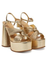 MICHAEL Michael Kors Sandały Alessia 40S5ASHS1M Złoty. Kolor: złoty. Materiał: skóra