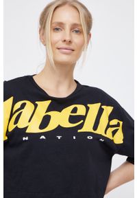 LABELLAMAFIA - LaBellaMafia T-shirt bawełniany kolor czarny. Kolor: czarny. Materiał: bawełna. Wzór: nadruk #4