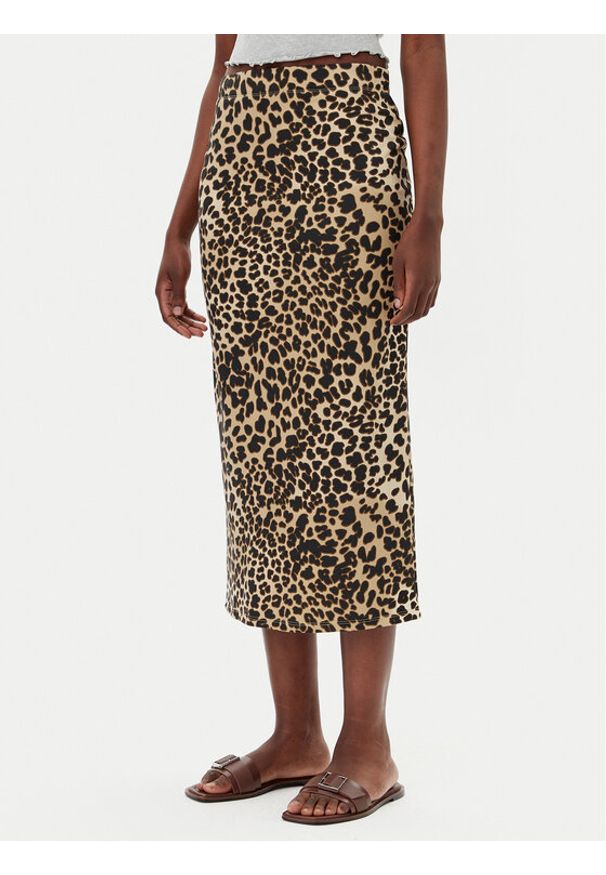 JDY Spódnica ołówkowa Ivy 15347463 Brązowy Slim Fit. Kolor: brązowy. Materiał: syntetyk