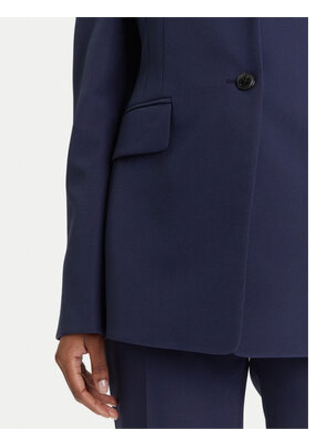Hugo - HUGO Marynarka Asmalla-1 50533901 Granatowy Slim Fit. Kolor: niebieski. Materiał: syntetyk