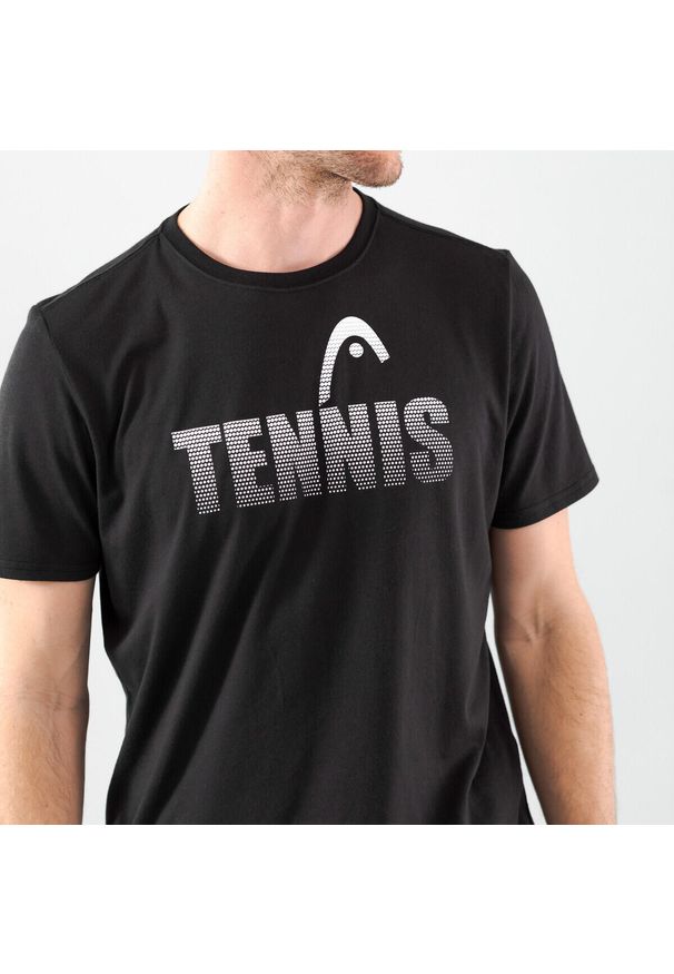 Head - Koszulka z krótkim rękawem męska CLUB COLIN. Kolor: czarny. Materiał: poliester. Długość rękawa: krótki rękaw. Długość: krótkie. Sport: tenis