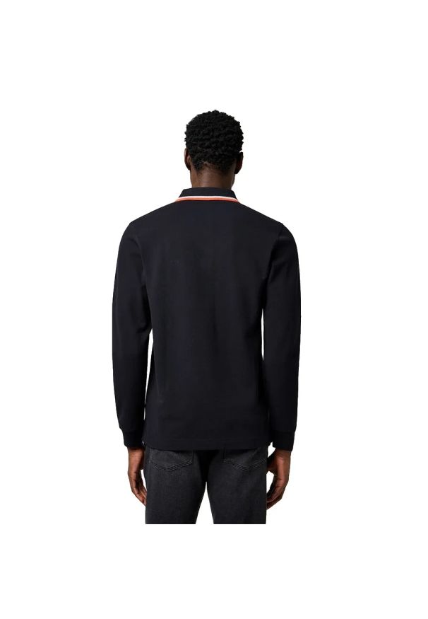 Wrangler - MESKA KOSZULKA POLO WRANGLER LS POLO SHIRT BLACK 112371505. Typ kołnierza: polo