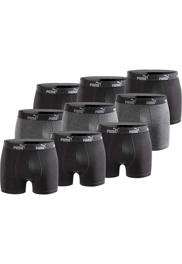 Bokserki majtki męskie Puma Boxershorts 9-pak bawełniane. Kolor: szary, wielokolorowy, czarny. Materiał: bawełna. Sport: fitness