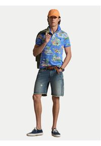 Polo Ralph Lauren Polo 710B14509001 Niebieski Slim Fit. Typ kołnierza: polo. Kolor: niebieski. Materiał: bawełna #5