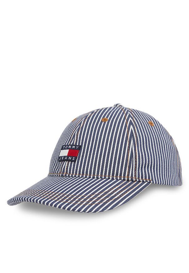Tommy Jeans Czapka z daszkiem Tjm Heritage Stripe Cap AM0AM13358 Granatowy. Kolor: niebieski. Materiał: poliester
