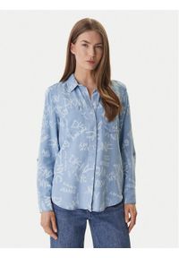 DKNY Koszula DJ6W2017 Błękitny Regular Fit. Kolor: niebieski. Materiał: lyocell #1