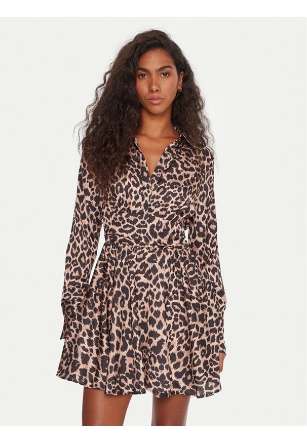 Guess Sukienka koktajlowa W5YK00 WF1T2 Kolorowy Regular Fit. Materiał: syntetyk. Wzór: kolorowy. Styl: wizytowy