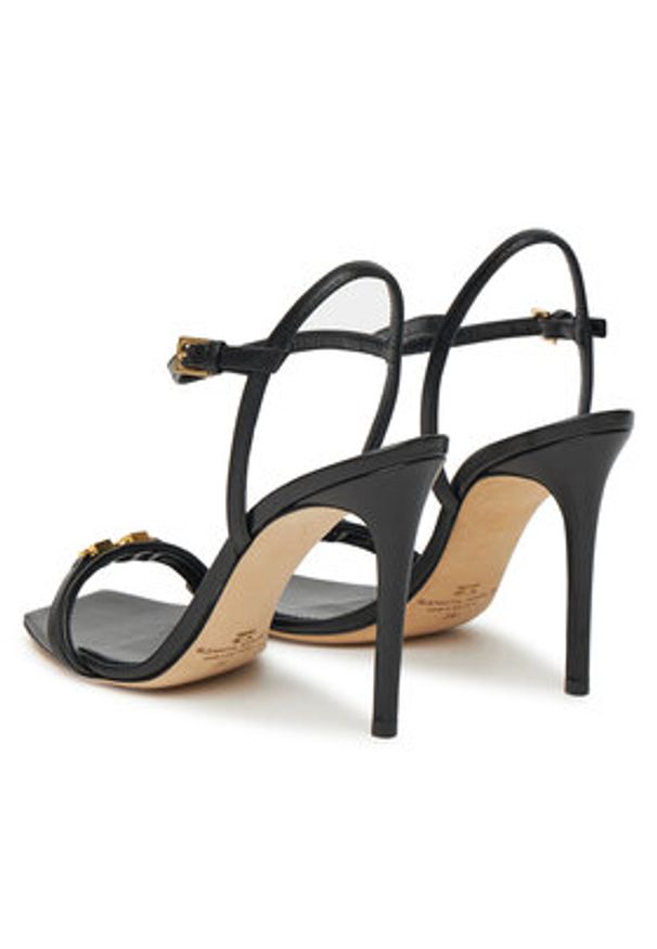 Elisabetta Franchi Sandały SA57L51E2 110 Czarny. Kolor: czarny. Materiał: skóra