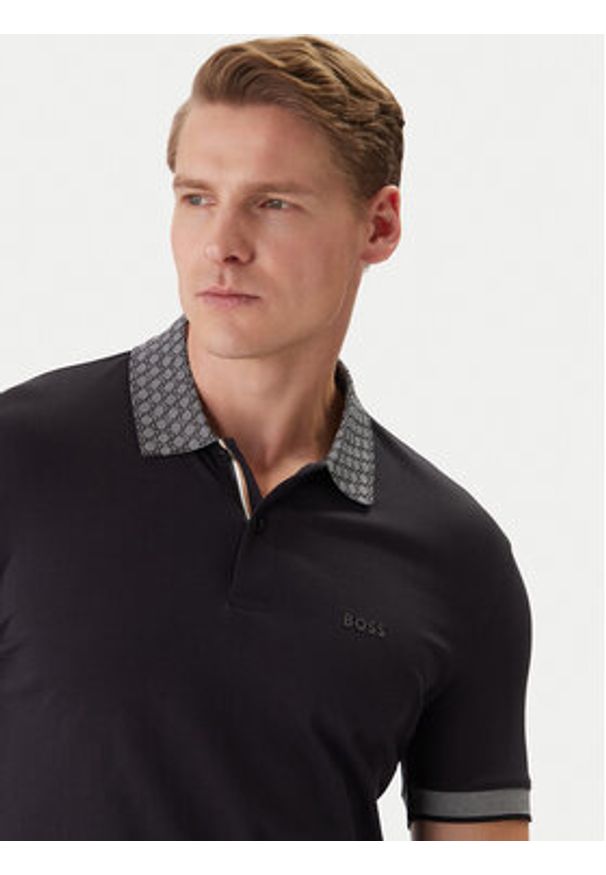 BOSS Polo 50554583 Granatowy Regular Fit. Typ kołnierza: polo. Kolor: niebieski. Materiał: bawełna