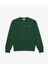 Lacoste - LACOSTE - Zielona bluza z haftowanym logo. Kolor: zielony. Materiał: bawełna. Wzór: haft #4