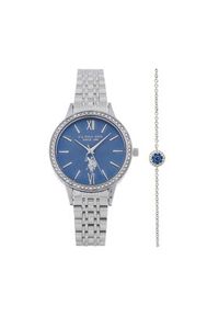 U.S. Polo Assn. Zestaw zegarek i bransoletka Faith USP6392TW Srebrny. Kolor: srebrny #3