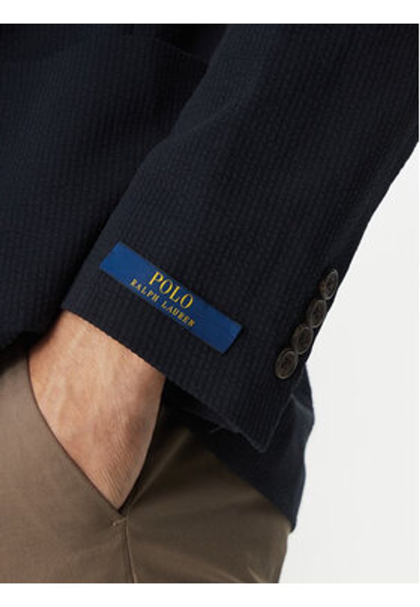 Polo Ralph Lauren Marynarka 715966393001 Granatowy Modern Fit. Typ kołnierza: polo. Kolor: niebieski. Materiał: bawełna