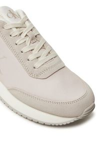 Calvin Klein Sneakersy Runner Laceup Low Mg Mix YW0YW01615 Beżowy. Kolor: beżowy. Materiał: materiał #3