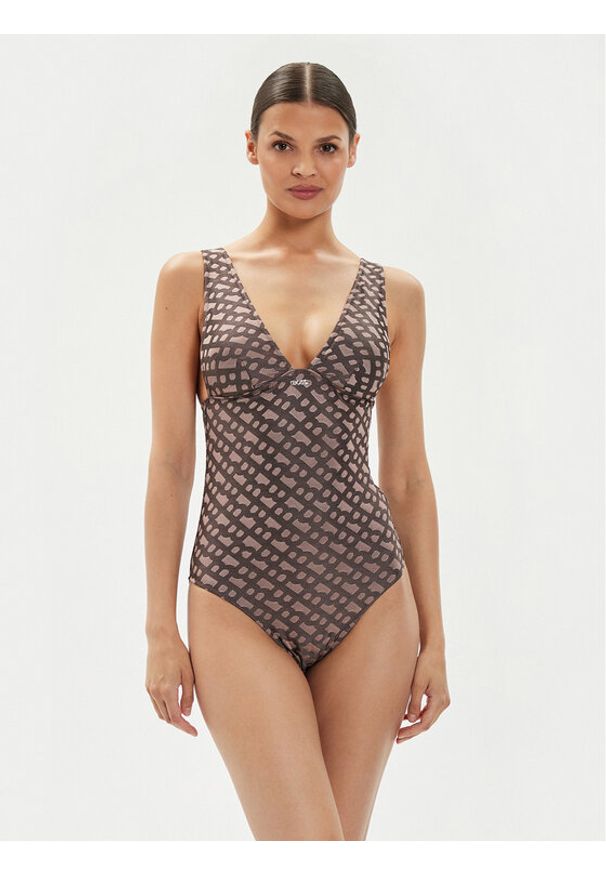 BOSS - Boss Strój kąpielowy Beatrix 50515543 Brązowy. Kolor: brązowy. Materiał: syntetyk