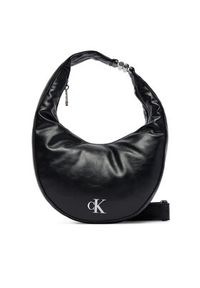 Calvin Klein Torebka Buckle Convertible Small Hobo LV04F3512G Czarny. Kolor: czarny. Materiał: skórzane #3