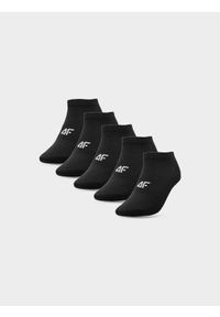 4f - Skarpetki casual przed kostkę (5-pack) damskie. Kolor: czarny. Materiał: bawełna, włókno, materiał #1