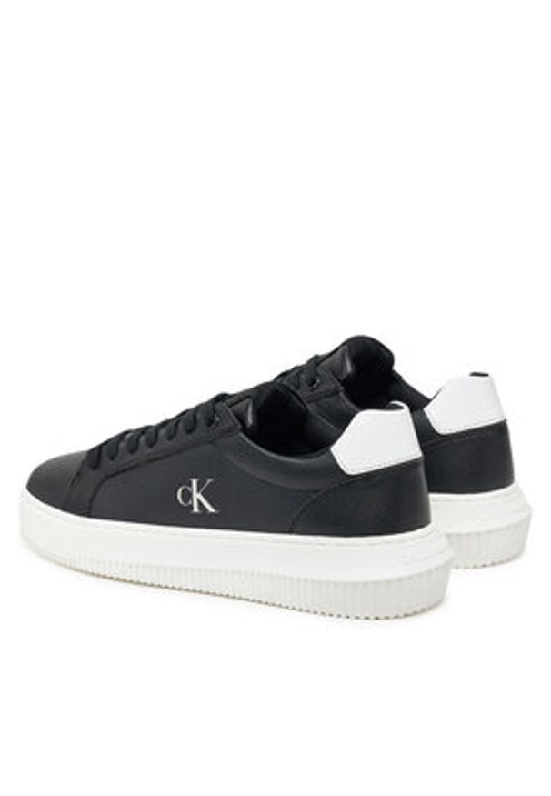 Calvin Klein Jeans Sneakersy Chunky Cupsole Low Mg YW0YW01769 Czarny. Kolor: czarny. Materiał: skóra