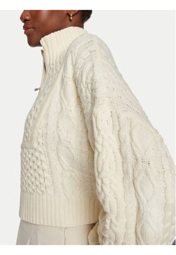 STAUD Sweter Hampton R24P3144CA Écru Relaxed Fit. Materiał: bawełna