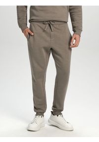 Sinsay - Spodnie dresowe jogger - szary. Kolor: szary. Materiał: dresówka