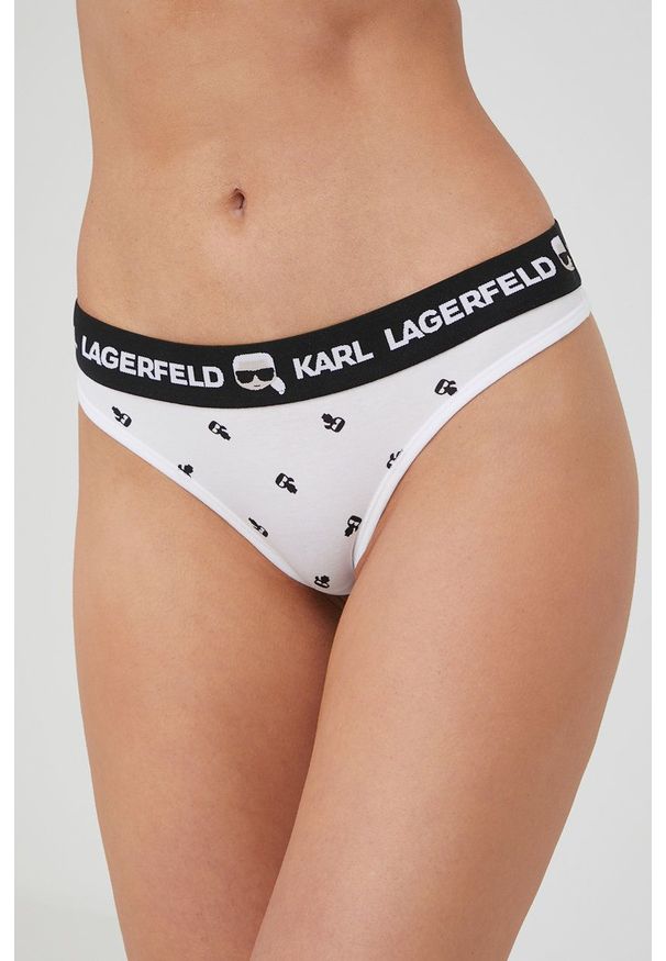 Karl Lagerfeld stringi 220W2104 kolor biały. Kolor: biały