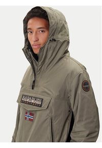 Napapijri Kurtka anorak Rainforest Next NP0A4IB9 Khaki Regular Fit. Kolor: brązowy. Materiał: syntetyk #3