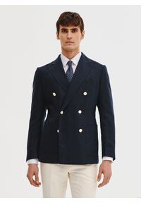 Pako Lorente - PAKO LORENTE – Lniana marynarka dwurzędowa. Materiał: len. Sezon: wiosna #1