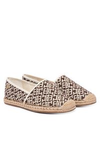 TOMMY HILFIGER - Tommy Hilfiger Espadryle Th Monogram Jacquard FW0FW09501 Brązowy. Kolor: brązowy. Materiał: materiał #3