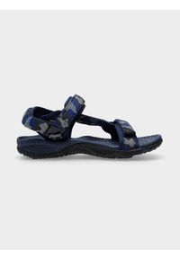 4F JUNIOR - Sandały chłopięce. Nosek buta: otwarty. Zapięcie: rzepy. Kolor: niebieski. Materiał: syntetyk, jersey, materiał, guma #2