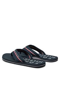 TOMMY HILFIGER - Tommy Hilfiger Japonki Web Beach Sandal FM0FM05340 Granatowy. Kolor: niebieski. Materiał: materiał #4