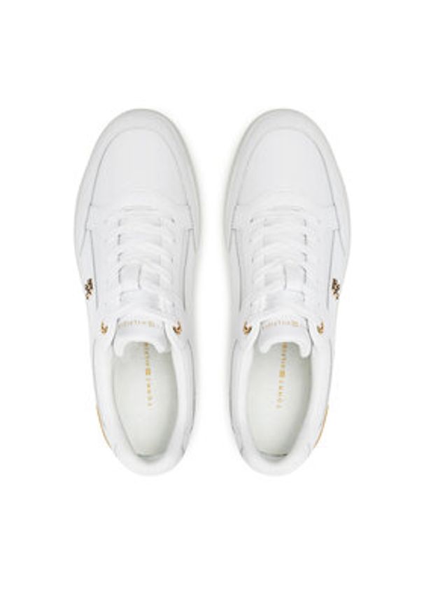 TOMMY HILFIGER - Tommy Hilfiger Sneakersy FW0FW08126 Biały. Kolor: biały. Materiał: skóra