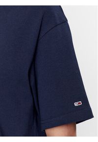 Tommy Jeans T-Shirt DW0DW16147 Granatowy Relaxed Fit. Kolor: niebieski. Materiał: bawełna