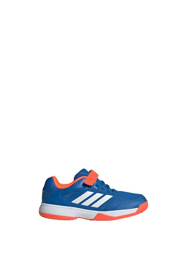 Adidas - Buty halowe dla dzieci Speedcourt Indoor. Kolor: pomarańczowy, niebieski, wielokolorowy, biały. Sport: siatkówka